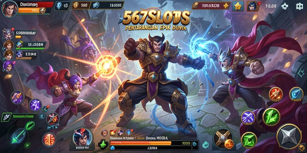 Gameplay seru dan menegangkan di arena MOBA.