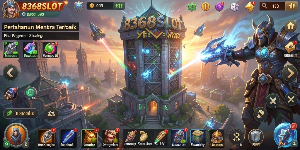 Tampilan menawan gameplay Tower Defense di 8368SLOT.