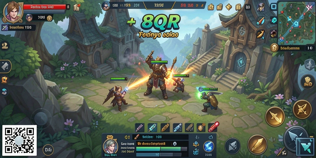 Gameplay menarik dari 8QR yang penuh strategi dan intrik.
