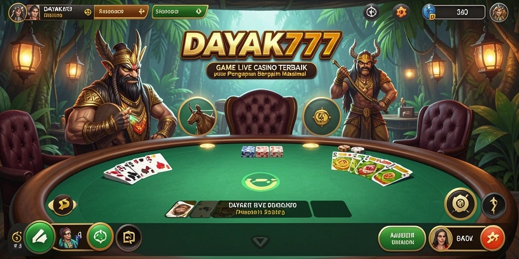 Tampilan gameplay menarik dari aplikasi Live Casino DAYAK777.
