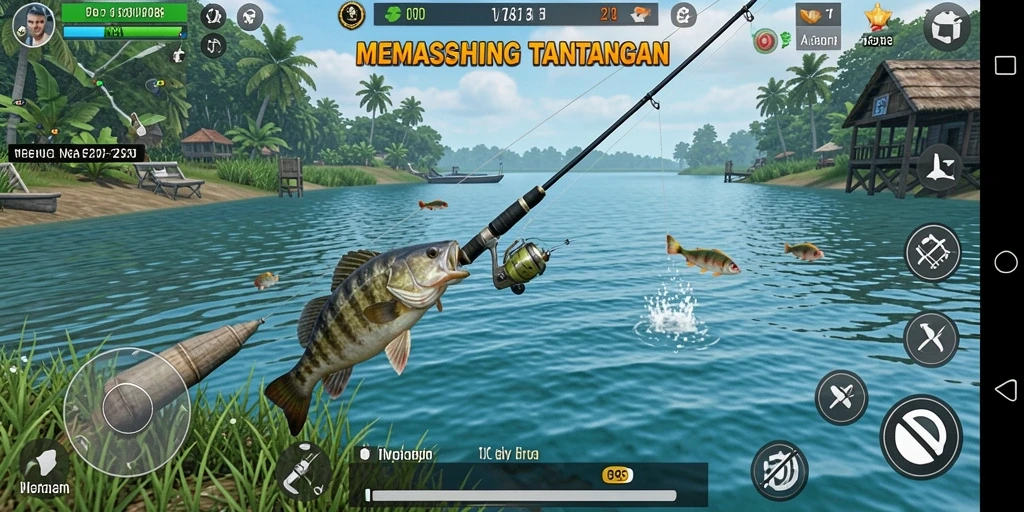 Tangkapan besar dan grafik menakjubkan pada gameplay Fishing.