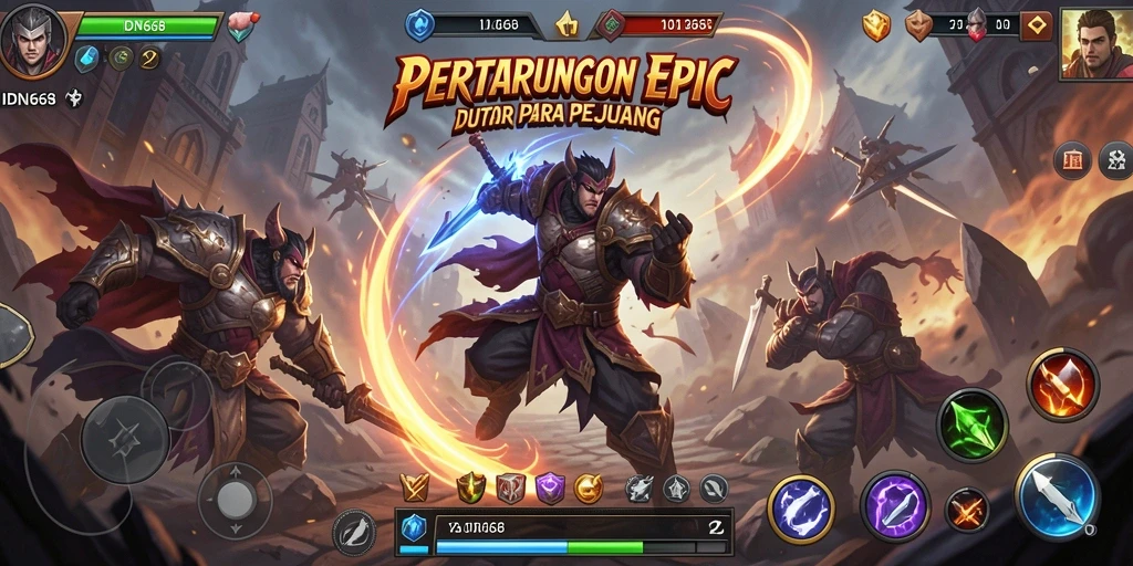 Tampilan aksion intens dalam game Fighting IDN668.