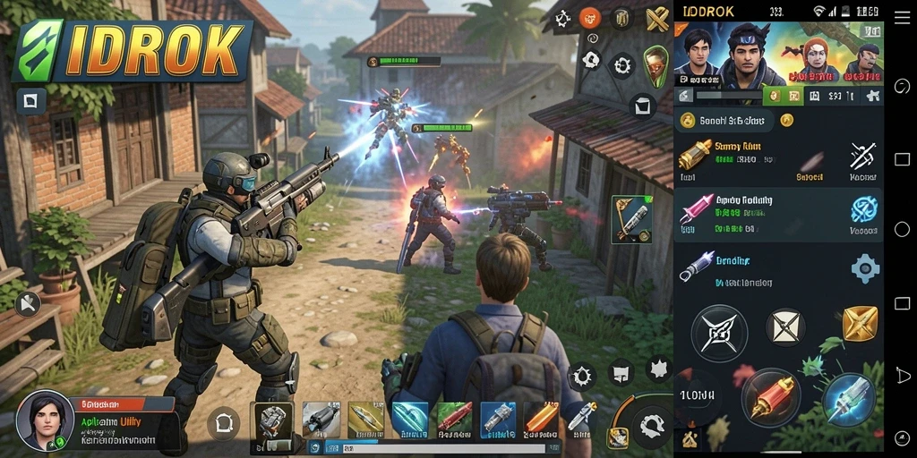 Screenshot IDROK menampilkan antarmuka aplikasi Utility yang menarik.