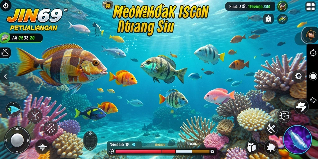 Tampilan menarik dari gameplay Tembak Ikan JIN69.