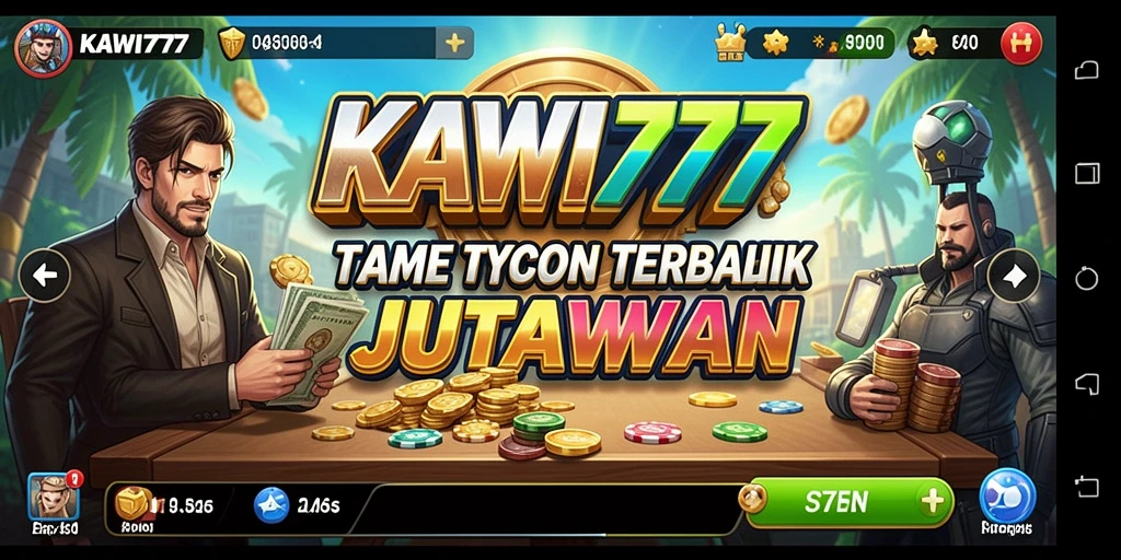 Tampilan utama KAWI777 dengan gameplay Tycoon yang menarik.