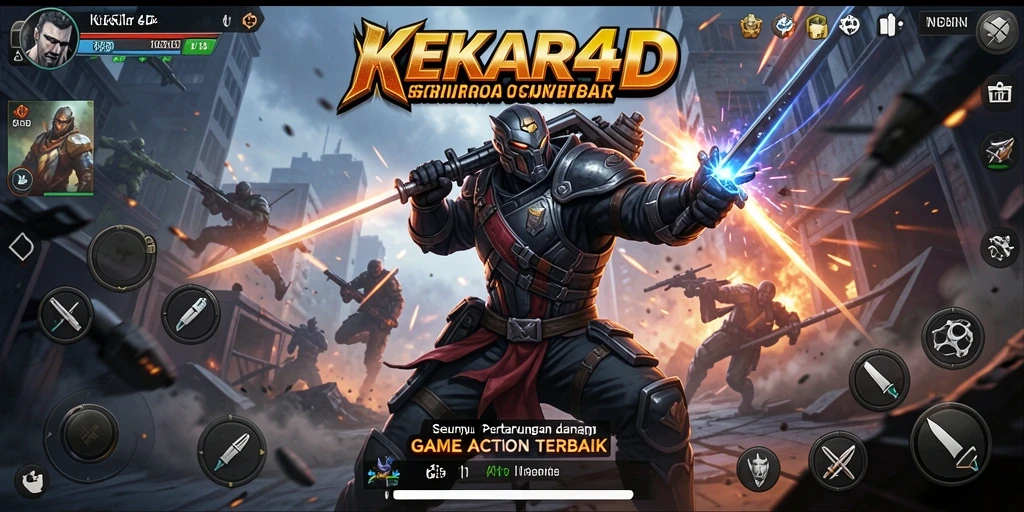 Screenshot gameplay KEKAR4D menunjukkan pertempuran yang mendebarkan.