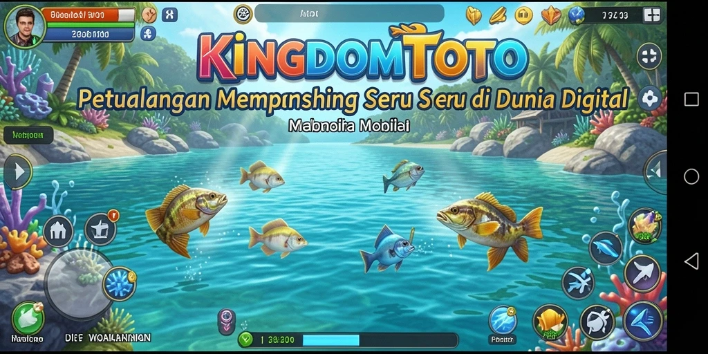 Tampilan seru dari gameplay KINGDOMTOTO saat memancing ikan.
