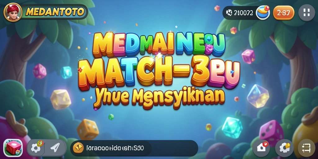 Tampilan menarik gameplay Match-3 di MEDANTOTO.