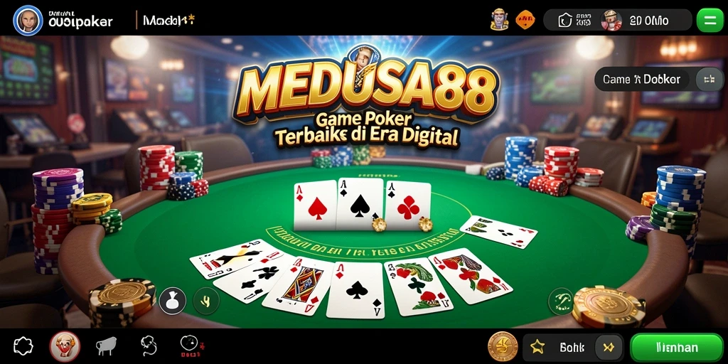 Tampilan menarik dalam gameplay Poker MEDUSA88 dengan interaksi antar pemain.