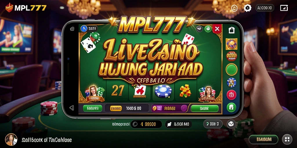 Tampilan gameplay Live Casino MPL777 yang memukau dan interaktif.