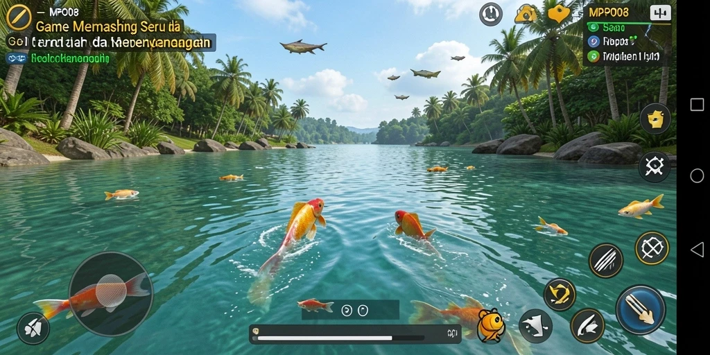 Tampilan menakjubkan dalam gameplay memancing MPO08.