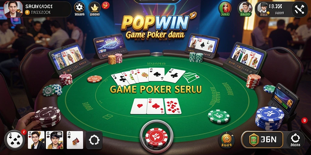 Tampilan gameplay Poker yang menarik dan mengasyikkan.