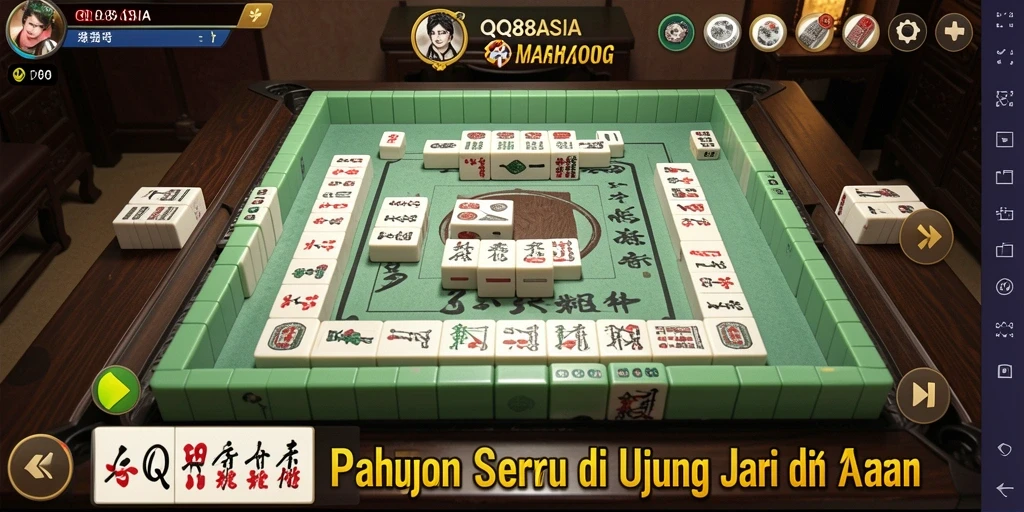 Tampilan screenshot menampilkan gameplay Mahjong yang menegangkan dan menarik.
