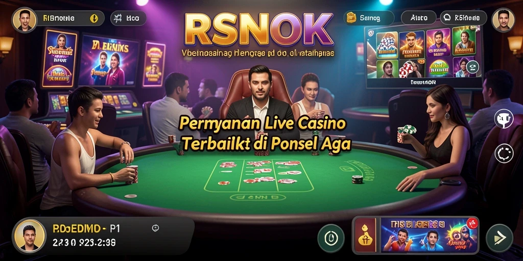 Tampilan gameplay Live Casino yang menarik dan interaktif di RSNOK.