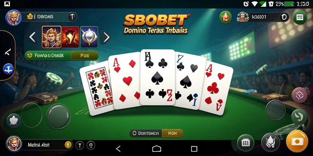Tampilkan gameplay seru dari permainan Domino SBOBET.