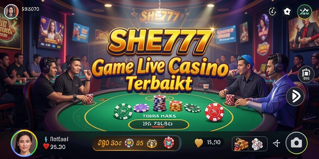 Tampilan screenshot SHE777 saat gameplay Live Casino yang seru dan interaktif.