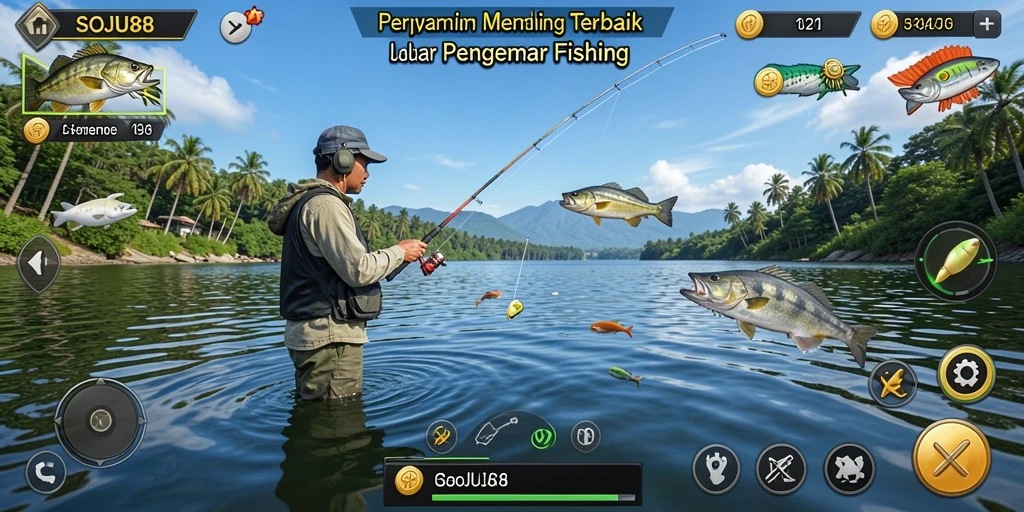 Screenshot utama SOJU88 menunjukkan aksi memancing yang seru dan menarik.