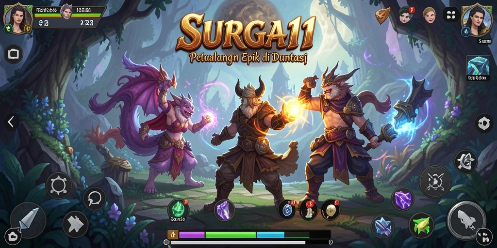 Tampilan gameplay seru dalam dunia fantasi RPG.