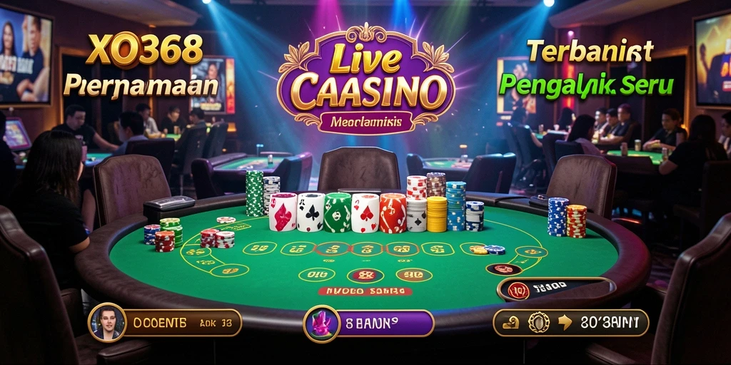 Gameplay Live Casino XO368 dengan dealer langsung dan suasana kasino nyata.